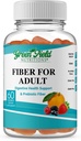 Greenfield Nutritions: Halal Fiber Gummies for Voksen fra Prebiotic Opløselige Chicory for fordøjelse & Gut Support, Immunstøtte, Non- GMO, Gelatine Free, Gluten Free 60 Counts, Halal Vitaminer
