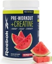 Reebok Pre- Workout Pulver • 124; 200mg Natural Coffein, 3g Creatinine Monohydrat • 124; Ren energi • Pre Workout for Styrke, Focus & Pump • 124; Informed- Sport Certificeret • 124; ReeEnergize • 124; Vandmelon Crush
