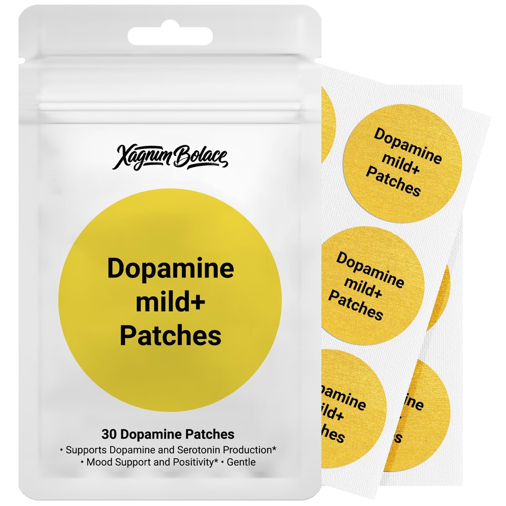 Dopamine Patches for Sustained Focus & Drive - Support Enthusiasm, Clarity & Balanced Energy (30 Patches)