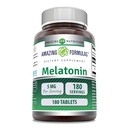 Amazing Formulas Melatonin Supplement: 124; Unflavored • 124; 5 Mg • 124; 180 tabletter • 124; Non- GMO • 124; Gluten Free • 124; Fremstillet i USA