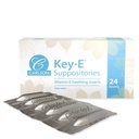 Carlson - Key- E suppositorier, 30 IE E vitamin suppositorier, smøremidler tørre områder, Behandling for kvinder og mænd, vaginal & rektal, 24 Tæl