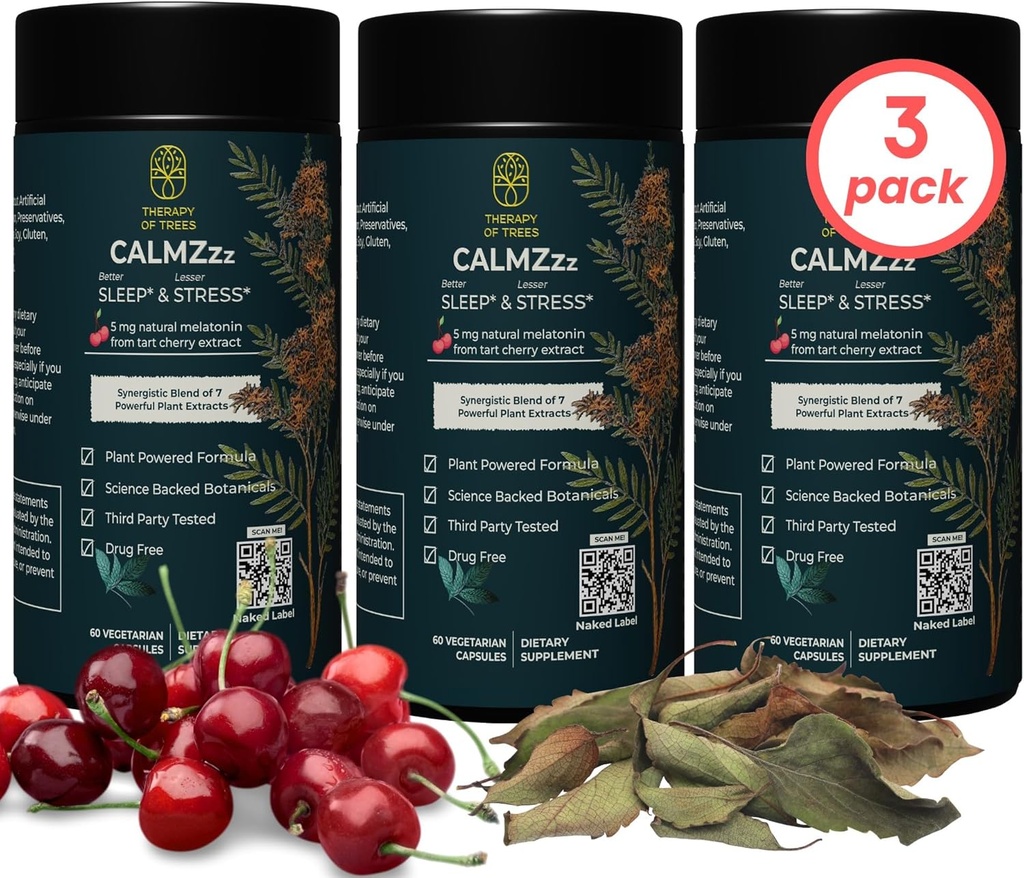 Avanceret dvalestøtte med Melatonin og 7 Super Planter Budding124; Non- Habit Forming, 100% Natural dvalesupplement Budding124; Kun planter Intet Else, Natural dvalestøtte til voksne Budding124; Melatonin 5mg (pakke med 3)