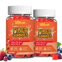 Fiber Gummies for Women and Men – Dietary Fiber, Gut Health Support, Vegan, Non-GMO, Non-Gluten, Mixed Berry & Strawberry Flavors, 60 Count(Pack of 2)