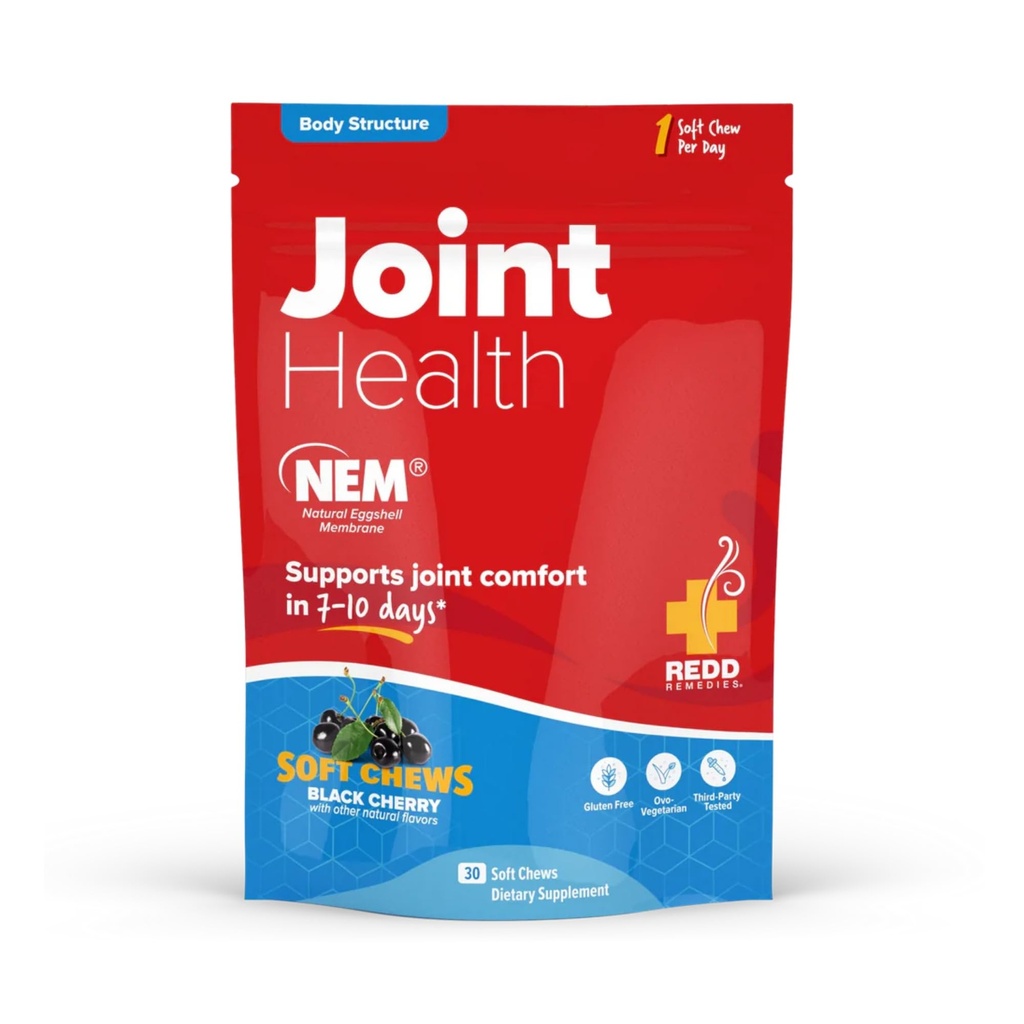 Redd Remedies, Joint Health Original, Helps Strengthen Connective Tissue and Cartilage, Black Cherry Flavor, 30 Soft Chews
