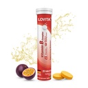 LOVITA Vitamin B Complex Effervescent Tablets 20 Count, Plus Taurine & Ginseng Extract, Supports Energy Metabolism, Passion Fruit Flavor, Vegan, Gluten-Free, Sugar-Free, Caffeine-Free
