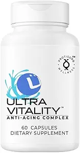 UltraVitality Longevity Support Formel - Fisetin, Curcumin, Quercetin & Beta- Glucan - Understøtter cellular & kognitiv sundhed sund aldring - 60 kapsler