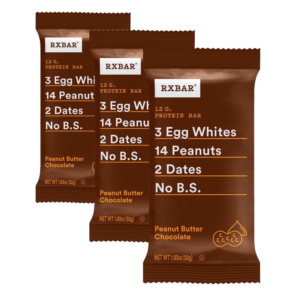 Rxbar Protein Bar Chocolate Peanut Butter, 1.83 Oz (Pack of 3)