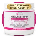 Creatine HMB Powder, 5g Creatine Monohydrate With 3g HMB, Creatvitalis And myHMB Formula, HMB Supplement for Men and Women Supporting Recovery, Endurance, Mobility and Muscles, Unflavored, 30 Servings