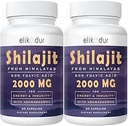 2000 MG Shilajit Supplement, 100% Pure Shilajit with 85+ Trace Minerals & 60% Fulvic Acid, Boost Energy & Immunity, Vegan, Natural, 120 Capsules