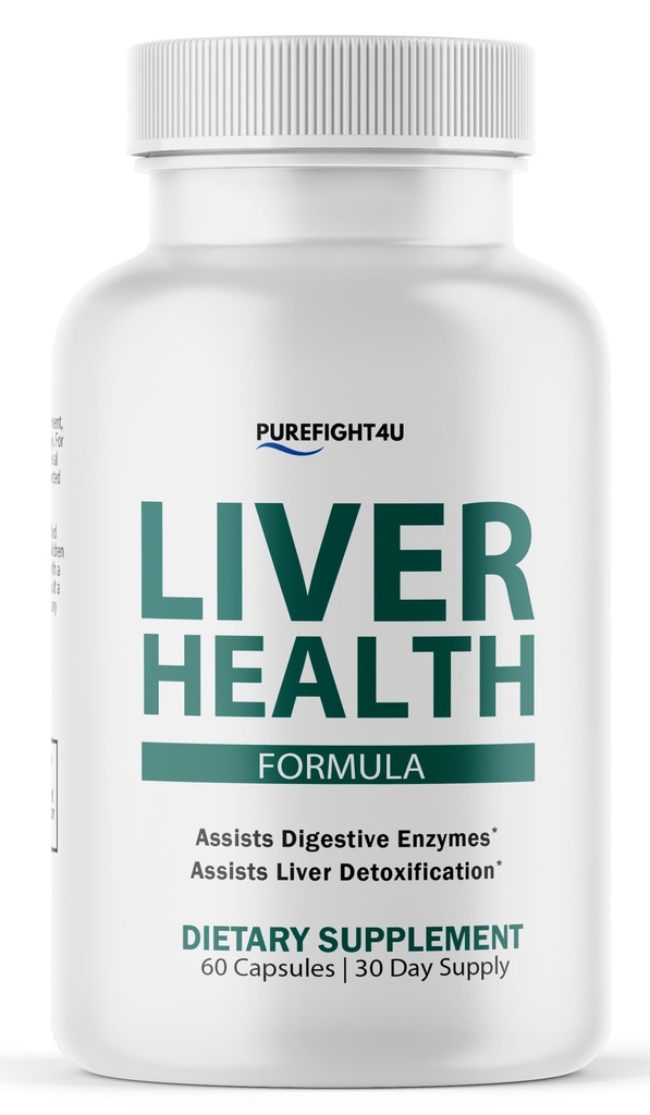 Liver Health, Herbal Liver Support Supplement Liver Cleanse Detox & Repair Formula with Milk Thistle Silymarin Dandelion Root and Artichoke Extract for Liver Health, 60 Capsules (1Pack)