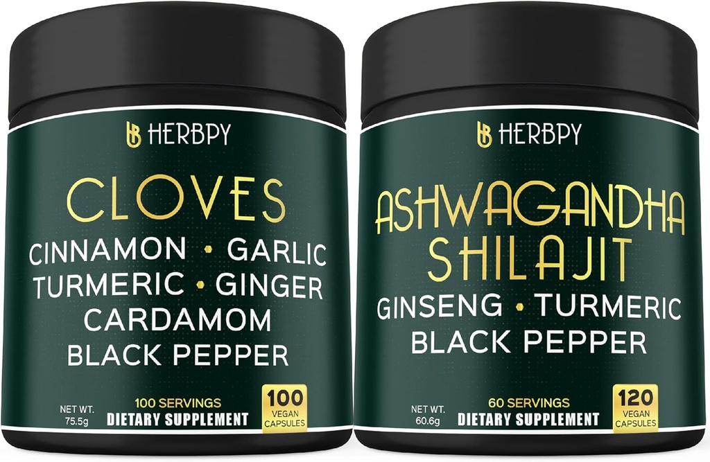 Bundle 7in1 Cloves Supplement and 5in1 Ashwagandha Shilajit