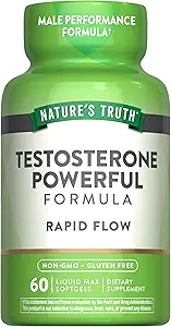 Nature's Truth Testosterone Supplement for Men | 60 Softgels | Non-GMO and Gluten Free Formula