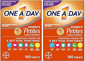 ONE EN DAG Kvinder 's Petites Multivitamin, tillæg med vitamin A, C, D, E og zink til immunforsvar, B vitaminer, biotin, folat (som folinsyre) & mere, Tablet, 160 Greve (pakke med 2)