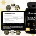 Shilajit Capsules 20,000mg - Pure Himalayan Shilajit til mænd og kvinder - Organic Fulvic Acid Supplement med 85 + Trace Minerals - High Potence Natural Energy & Vitality Support - 120 Vegan Capsules