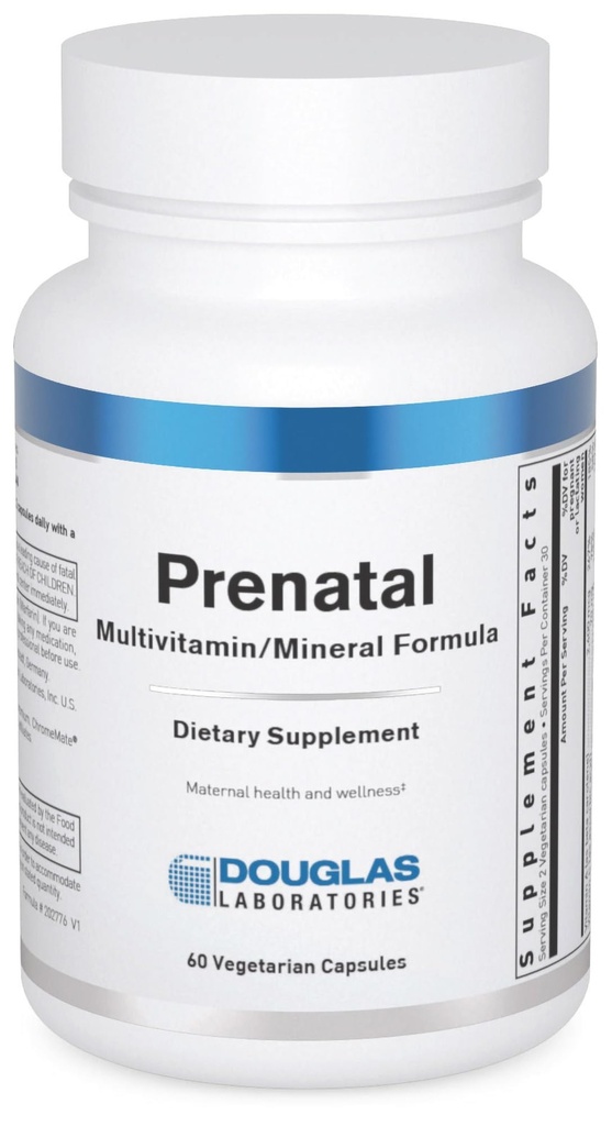 Douglas Laboratories Prenatal Mex124; Væsentlige vitaminer og mineraler til støtte for moderens sundhed under graviditet * Mex124; 60 kapsler