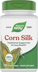 Nature 's Way Corn Silk - 1.200 mg pr 3 - Capsule Serving - Traditional Urinary Health Support * - Corn Silk Kosttilskud - Vegan & Gluten Free - 100 Vegan Kapsler