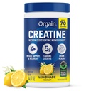 Orgain Creatine Monohydrate Micronized Powder, Lemonade Flavored, 5g Creatine, 70 Servings, Supports Muscle Growth, Post Workout Recovery and Brain Health, for Men & Women