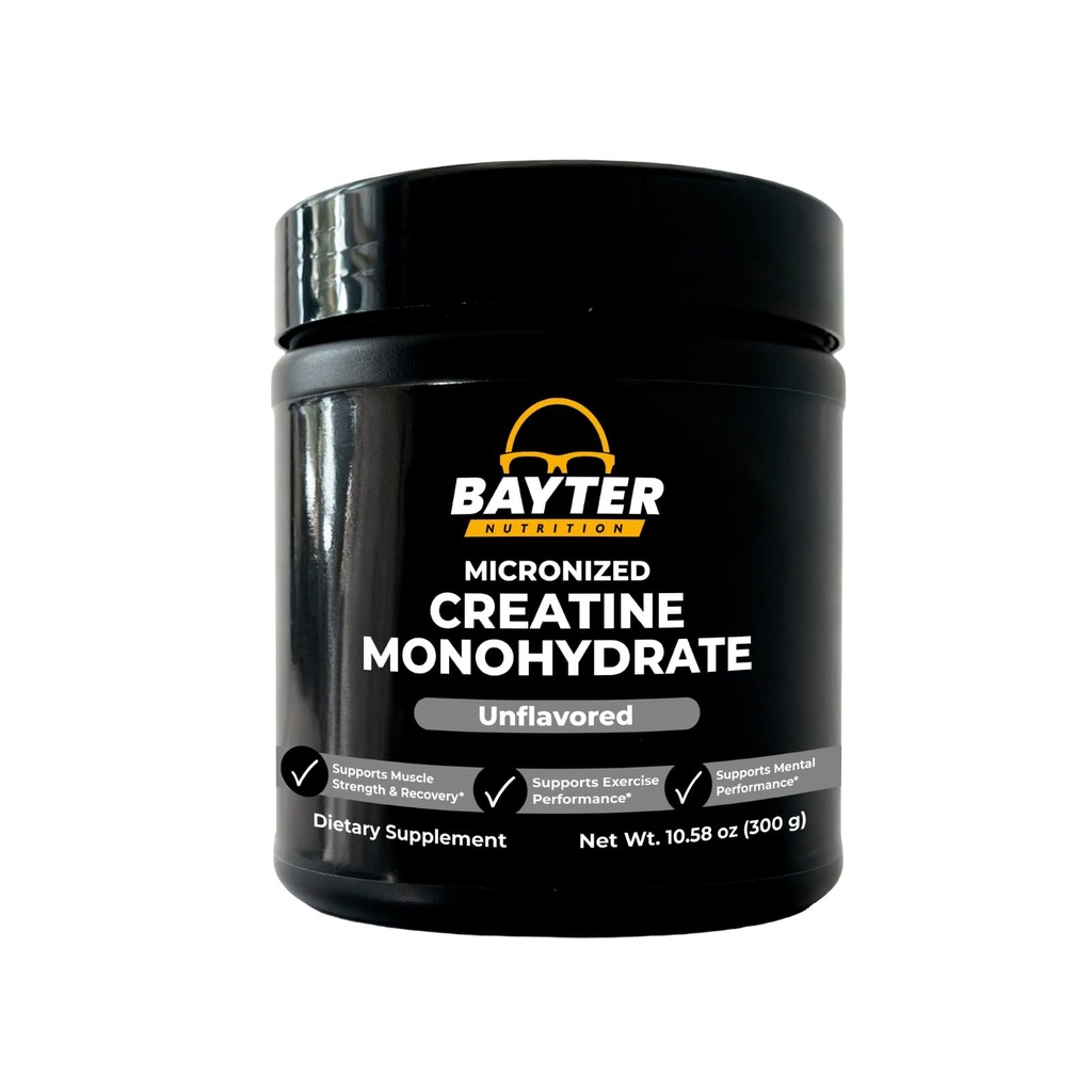 Micronized Creatine Monohydrate Powder - Supports Workout Performance/Recovery/Strength, and Lean Muscle Gain, Unflavored, Non-GMO, Gluten Free, 5 g per Serving, 60 Servings