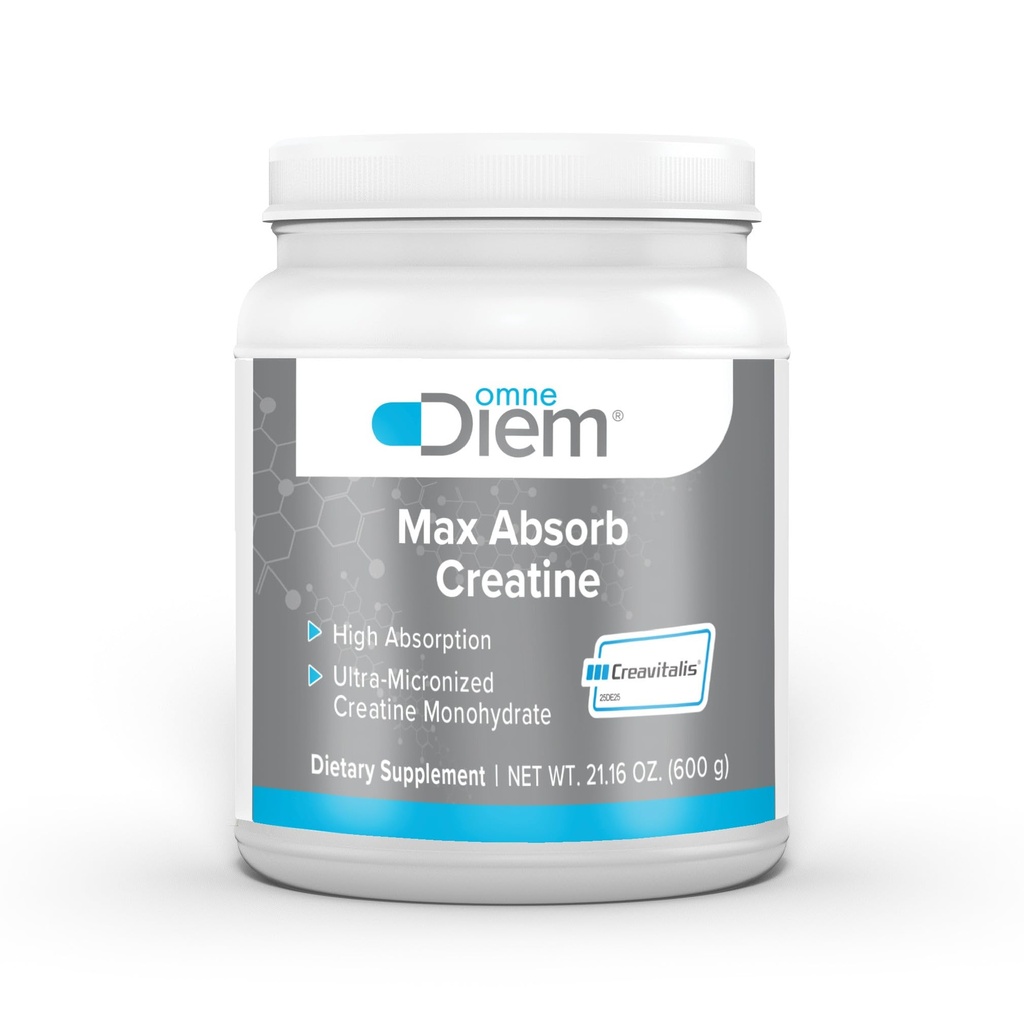 Omne Diem Micronized Max Absorb Creatine 21.16oz - 600G with Micronized Creavitalis - 120 Servings