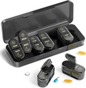 AM & PM Pill Organizer 7 dage, Ugentlig Pill Case 2 gange om dagen, Pill Box 7 dag, Medicin Pill Organizer til rejser, Vitaminer, Fiskeolier, Kosttilskud