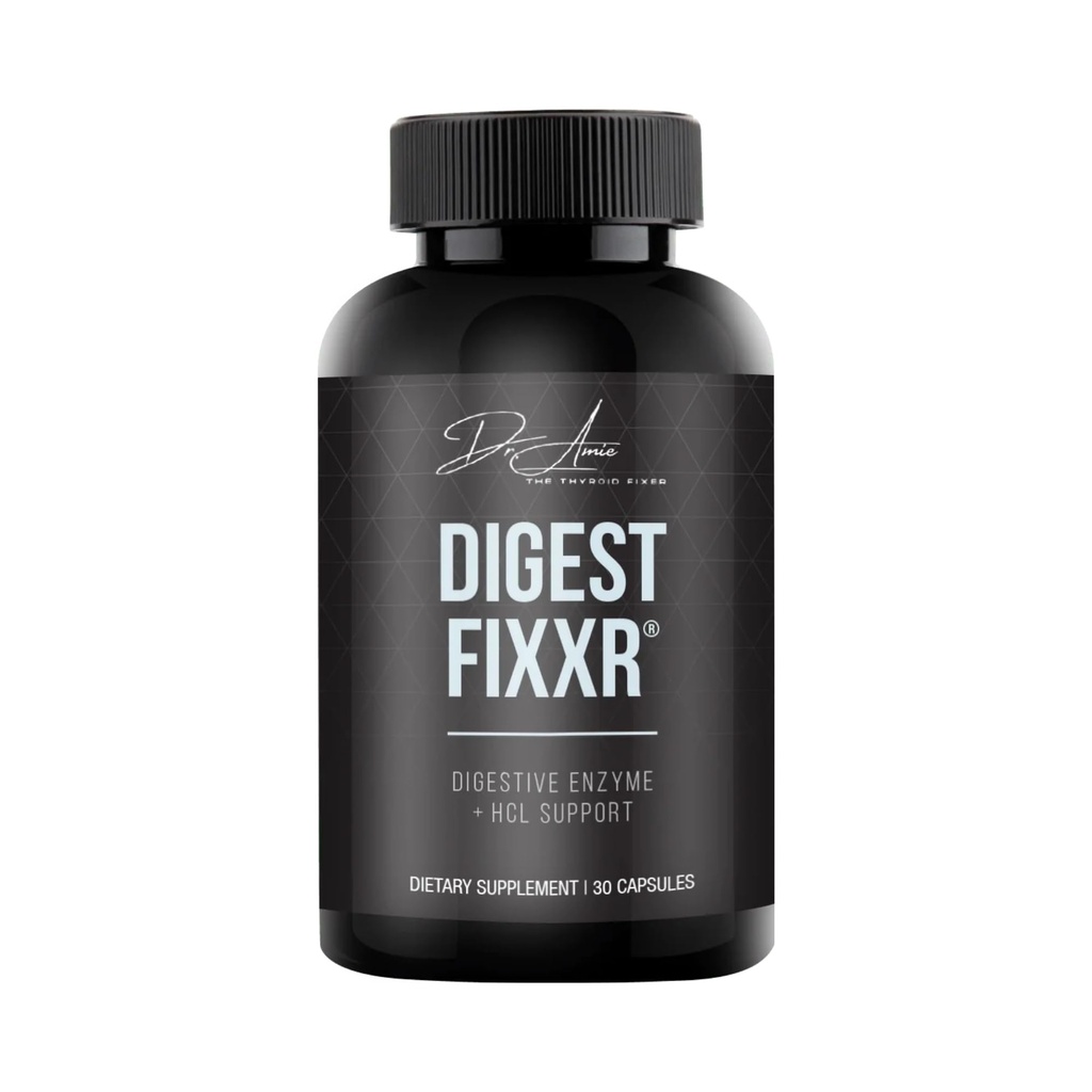 Digest by Dr. Amie | Digestive Enzyme & HCl Support | Supports Digestion, Gas & Bloating | 30 Day Supply, 30 Capsules