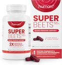 Humann SuperBeets Heart Tablets Glat Coat 500mg - non-GMO pulver - Klinisk undersøgt antioxidanter, 60 Greve