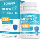Probiotika til mænd, 530 Millioner CFU 'er & 12 Probiotika med gurkemeje Cranberry & Goji, Gut Sundhed for mænd, Understøtter fordøjelsessygdomme, Microbiome, Colon, og immunforsvar, 30- Day Supply