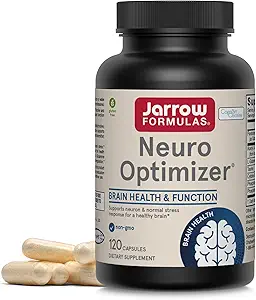 Jarrow Formulas Neuro Optimizer with 7 Neuro-Nutrient Ingredients, Dietary Supplement for Brain Health and Antioxidant Support, 120 Capsules, 30 Day Supply, Pack of 12