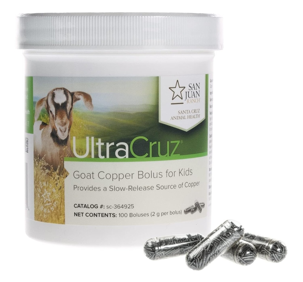 UltraCruz - sc- 364925 Geder Kobber Bolus tillæg for Kid Geder, 100 Greve x 2 mormor