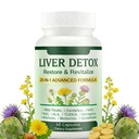 Liver Support Capsules | 20-in-1 Herbal Formula with Milk Thistle Dandelion Turmeric | Daily Liver Digestive Wellness Supplement | Non-GMO Gluten-Free | 60 Capsules