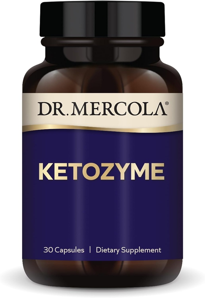 Dr. Mercola Ketozyme, 30 kapsler, ikke-GMO, Gluten Free, Soy Free