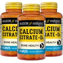 MASON NATURAL Calcium Citrat Plus D3- vitamin, 6 måneders forsyning, Styrker Muskelfunktion & Bone Sundhed, 3 Pack