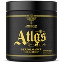 Ambrosia Atlas Creatine Monohydrate Powder | Purest Creatine™ + Acetic Acid + Magnesium for Enhanced Absorption | Strength, Endurance & Recovery Support | Unflavored | 60 Servings