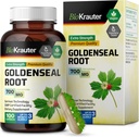BIO KRAUTER Goldenseal Root Capsule 700 mg - 100 Golden Seal Powder Caps - Respiratory & fordøjelsesstøtte - Vegan, Ingen Fyldere