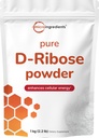 Pure D Ribose Powder, 1 KG (2.2 Pound & 200 Servings) - Hair Support Supplement, Natural Simple Sugar, Dissolves Clear, Pharmaceutical Grade - Filler Free, No GMOs, No Gluten & Water Soluble