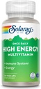 SOLARAY Én gang Daglig High Energy Multivitamin, jern fri, immunsystem og energistøtte, hel mad og urter Base Ingredienser, Herre og kvinder Multi Vitamin (30 Servere, 30 VegCaps)