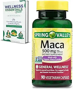 Maca Root Dex124; Vegetariske Kapsler, 500 mg, 90 Greve Dex124; Maca Root Powder for Kvinder og Mænd Dex124; Root Extract for General Wellness