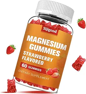 Høj absorption Magnesium Glycinate Gummies 600mg per servering - 60 Vegansk Gummies - fremmer sund afslapning, muskel, ben, & energistøtte til voksne