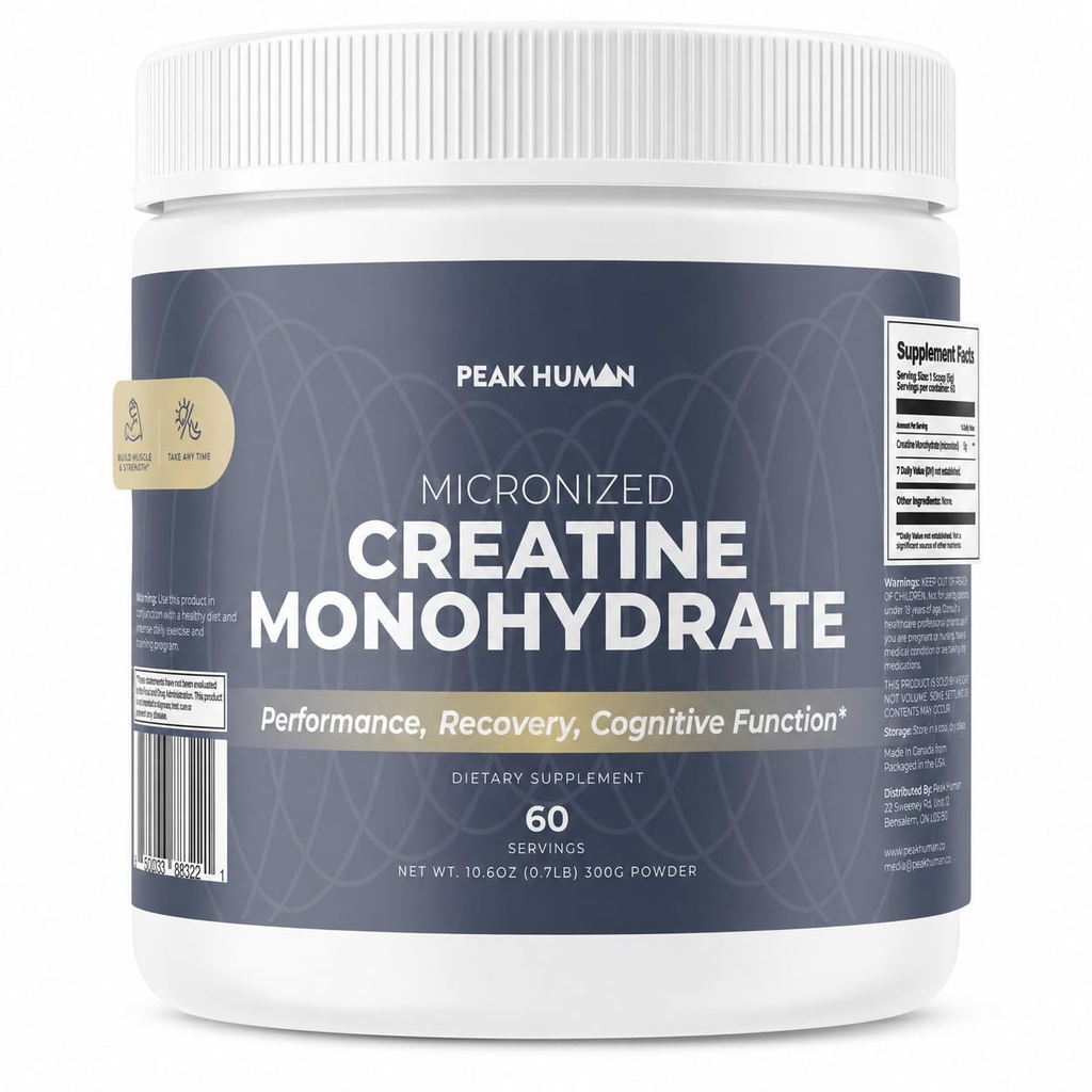 Creatine Monohydrate Powder, Pure Unflavored Creatine Powder, Supports Strength, Lean Muscle, & Recovery for Men & Women, Labs