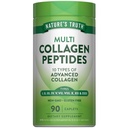 Nature's Truth Multi Collagen Peptide Pills | 10 Types of Advanced Collagen | for Women & Men | 90 Count | Non-GMO & Gluten Free Supplement