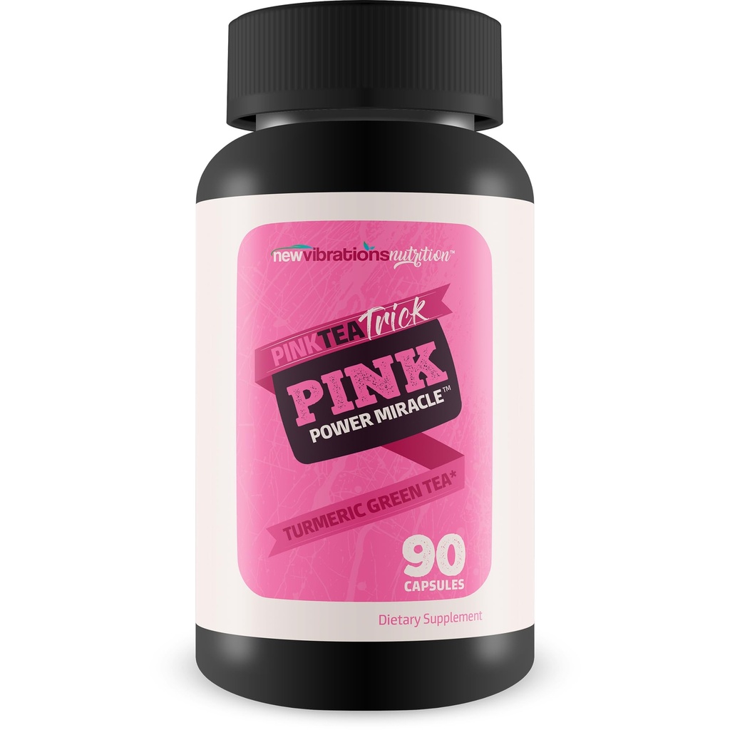 Pink Tea Trick Turmeric Green Tea - Pink Power Miracle Healthy Metabolic Function - Gut Cleanse Detox - Our Best Turmeric Green Tea Formula to Support Body Balance - Blood Cleanse - Immune Support