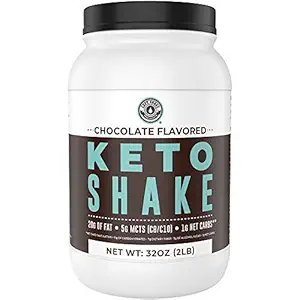 Keto Meal Erstatning Shakes, Chokolade, 2lbs, Low Carb Keto Protein Shake Mix, MCT Powder, Grass Fed Hydrolyzed Collagen Peptider, Keto Breakfast Shake, 20g Fedt, 14g Protein, 1 Net Carb, Zero Sugar