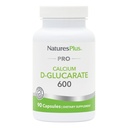 NaturesPlus PRO Calcium D- glucarat (CDG) 600 mg - 90 kapsler - Non- GMO, Vegan, Gluten Free, Soy Free - 90 Servere