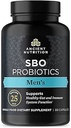 Ancient Nutrition Probiotics for Men, SBO Probiotics Men's 60 Ct, for Gut Health, Digestive and Immune Support, Boosts Muscle Mass and Fat Metabolism, 25 Billion CFUs* Per Serving