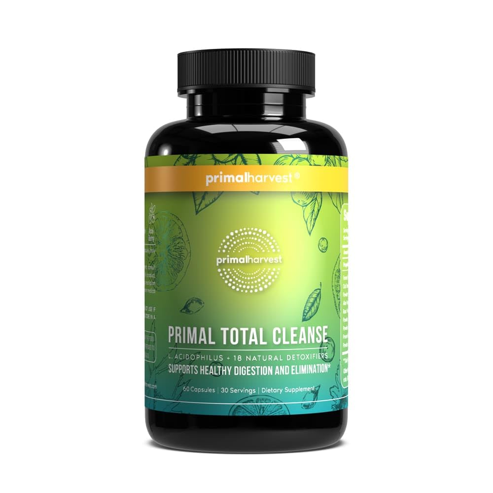 Primær høst Fuld Krop Detox Rengøring, Lever, Nyre, Gut, tarm, Intestinal, & Mave Rengøring, 60 Count Flaske