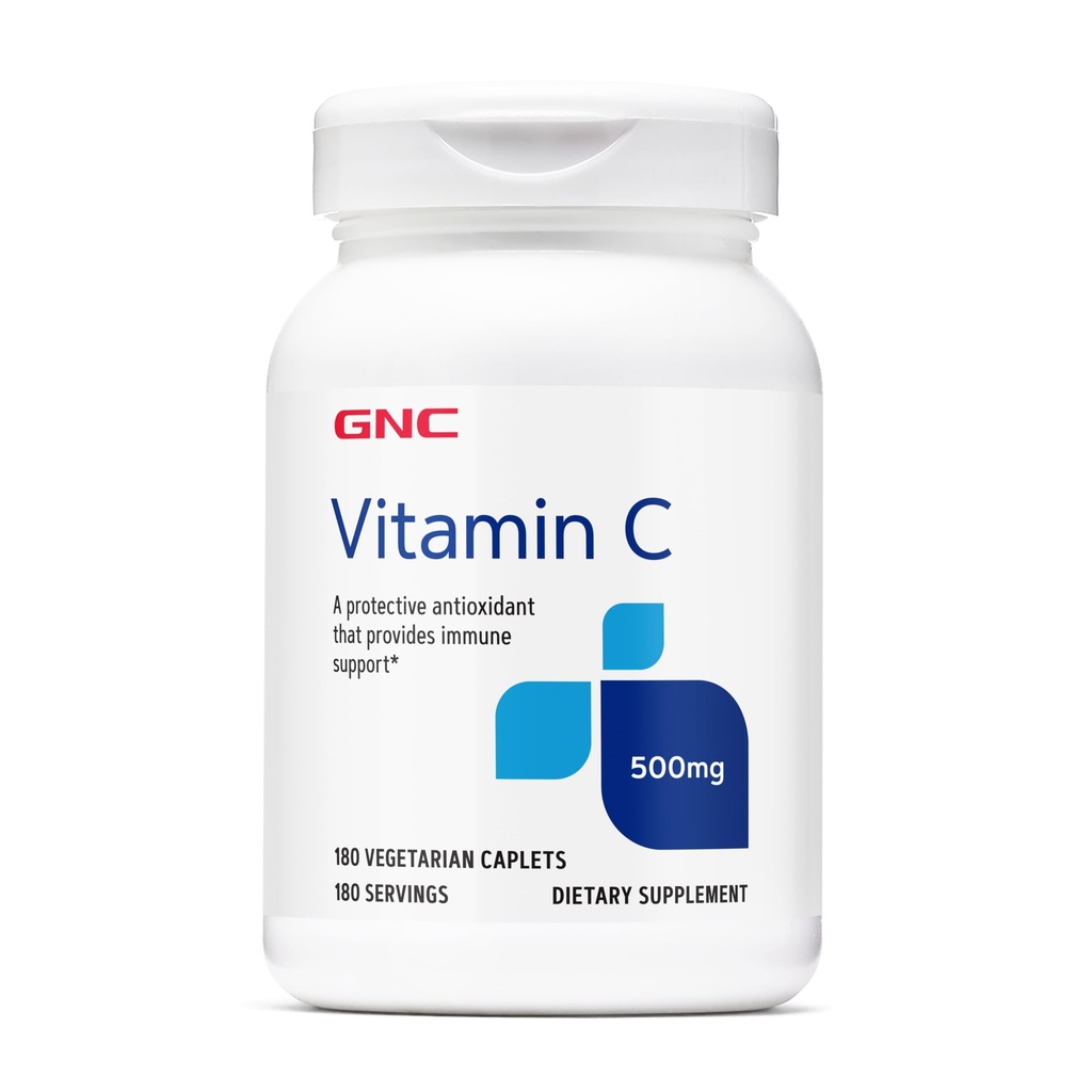 GNC Chewable C 500mg - Vitamin C Supplement for Immune Support - Citrus Bioflavonoids & Ascorbic Acid - Science-Backed Supplement - Dairy-Free - Mixed Fruit - 180 Count (180 Servings)