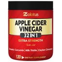 Zolotus 32 in 1 Apple Cider Vinegar Capsules with Turmeric, Cinnamon, Milk Thistle, Elderberry, Quercetin for Support Digestion, Vitality 120 Capsules