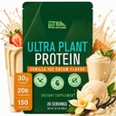 30g Organic Vegan Protein Powder, Plant-Based Protein Powder, Meal Replacement, 20 Billion Probiotics, 0g Sugar, Energy, Focus, Recovery, Dairy-Free, Easy Digestion, Vanilla, 20 Servings