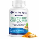 Turmeric Curcumin Supplement 1500mg – 95% Curcuminoids with 10mg BioPerine Black Pepper – High Absorption Antioxidant Support – Made in USA – 60 Veg Capsules