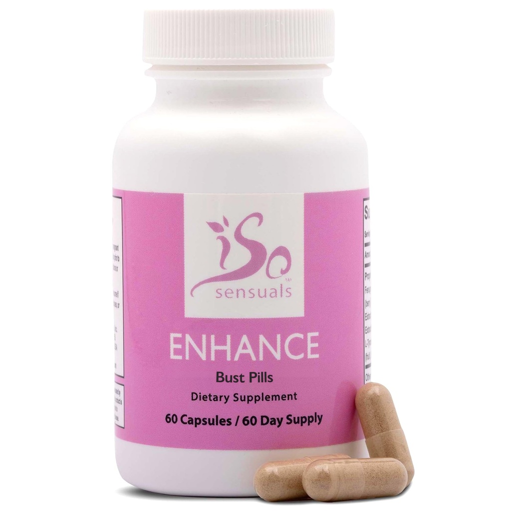 IsoSensuals Enhance Breast udvidelsen piller - Bryst Enhancement piller til kvinder, Bryst Enhancer, All- Natural Ingredients, 60 kapsler